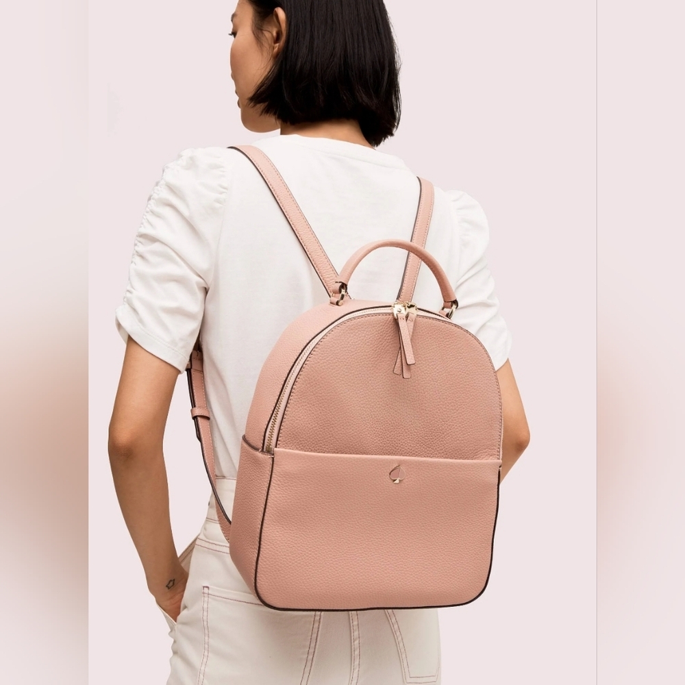Kate Spade New York Polly Light Grey Backpack Purse Bag ๐ - Picture 1 of 16